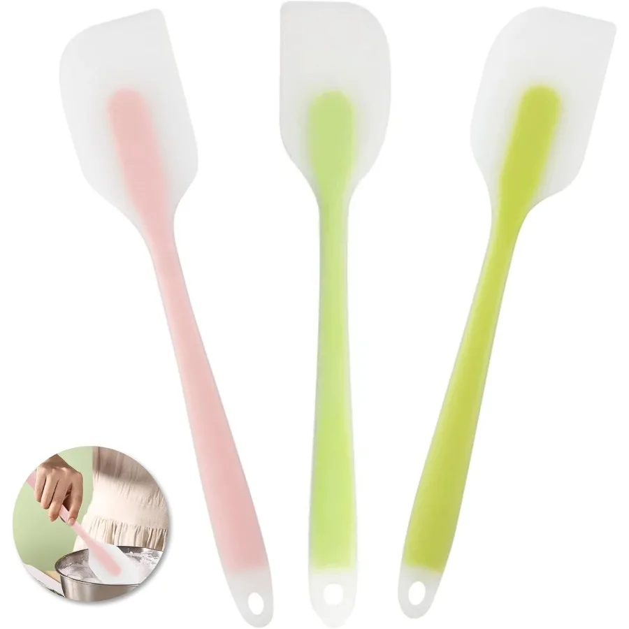 

3 Pcs Silicone Spatula8.2 Ih HeatResistant Spatula Nonstick Rubber Spatulas Baking Mixing Tool Small