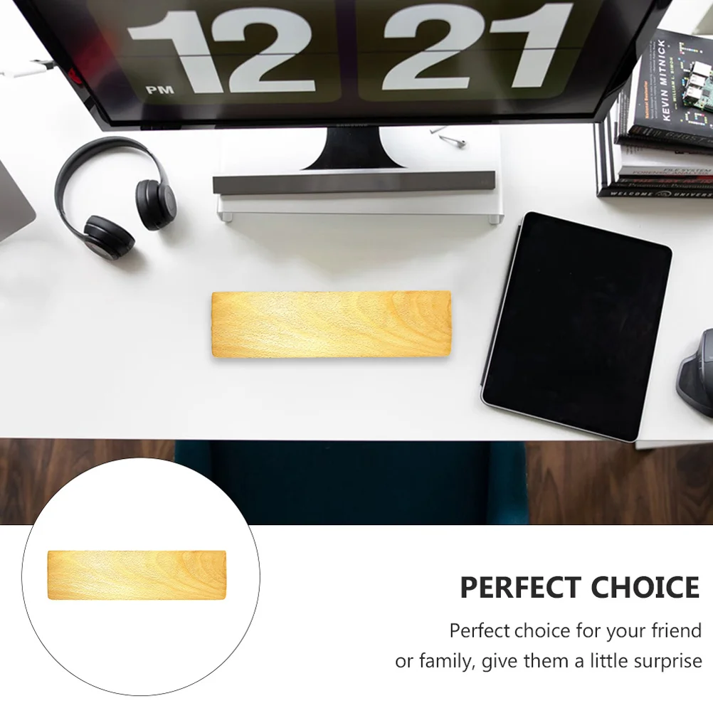 

Wooden Keyboard Wrist Rest Support Anti-Slip Pain Relief for Gaming Typing Office Home Computer Keyboard Hand Wrist Support