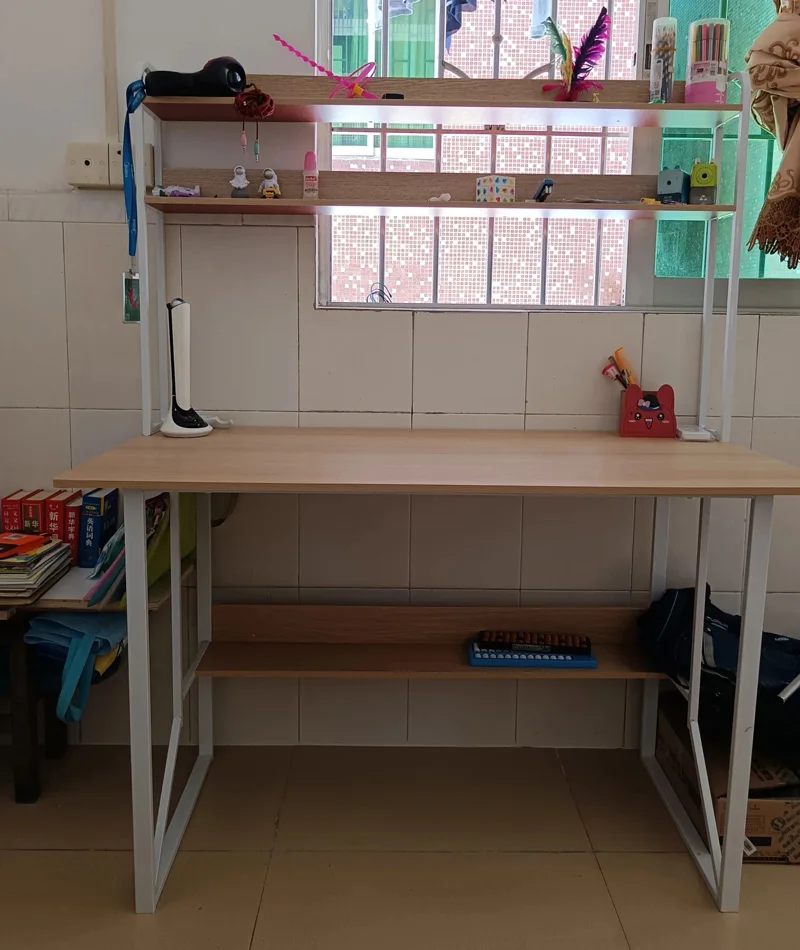 Computer Study Desk With Storage Bookshelf Office Workstation Organizer Desk for Home Students Professionals Length 100cm