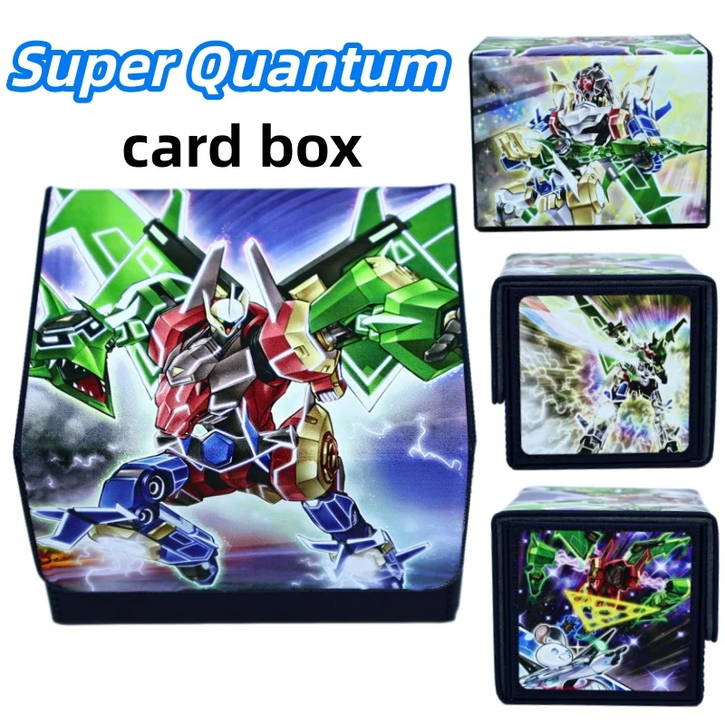 Yu-Gi-Oh! DIY Super Quantal Mech King Great Magnus Card Box Leather Magnetic Large Capacity Storage Card Box Side Placed 100+