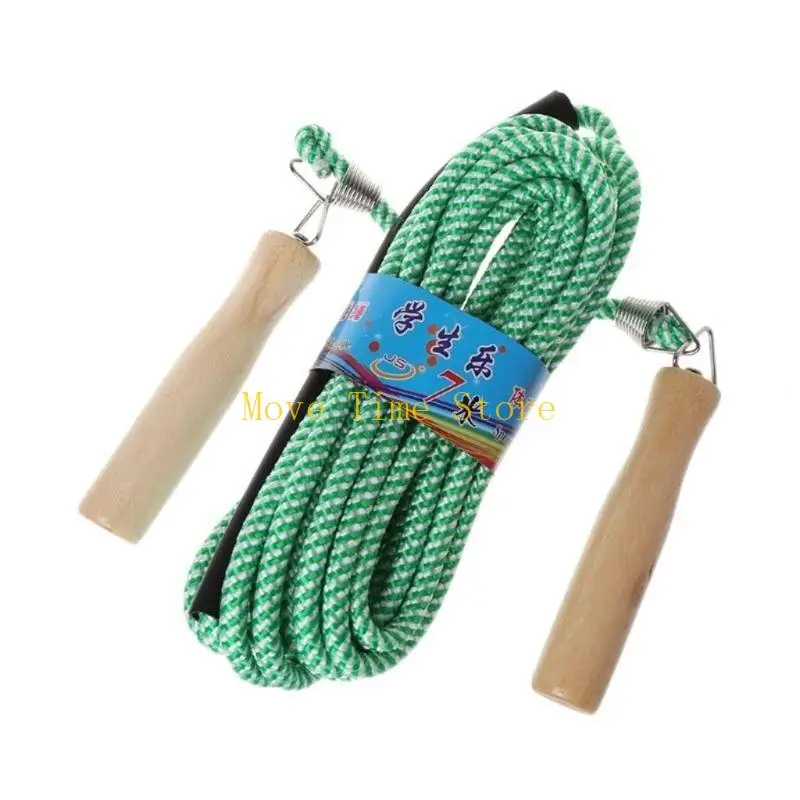 92ME 1pc Skipping Rope with Wooden Handle, Multiplayer Team Jumping Rope for Outdoor