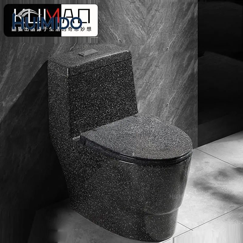Colorful creative Nordic flush toilet, ultra-whirlpool integrated vintage toilet, ceramic odor-proof black toilet