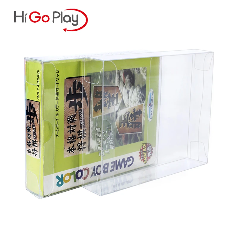 Plastic Carts Clear CIB Case Sleeve Box for Gameboy Color GBC Cartridge Display Protector Japanese Games Replacement Part