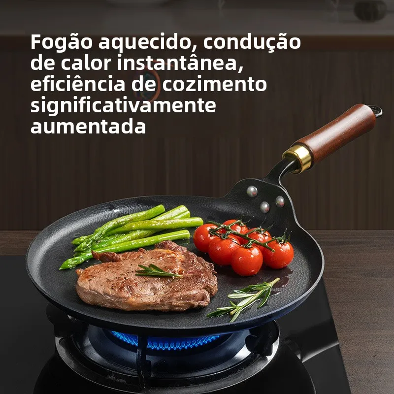 uncoated-flat-bottom-pan-vintage-iron-pan-sunscreen-sleeve-cover-steak-pancake-pan-universal-stove-flat-bottom-frying-pan