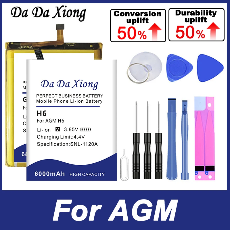 

DaDaXiong Новый AGMGloryG1 AGMH6 AGMG2 AGMX5 AGMM6 аккумулятор для AGM Glory X5 H6 G1 G2 M6 M7 SE Pro + набор инструментов