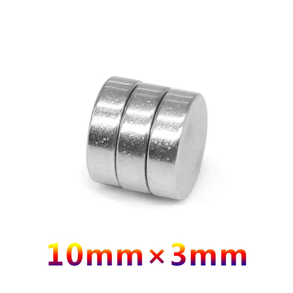 10-300 Uds. Imanes redondos de 10x3mm 10x3mm magnéticos fuertes y potentes para nevera, bricolaje, construcción, científico, artesanía, educación
