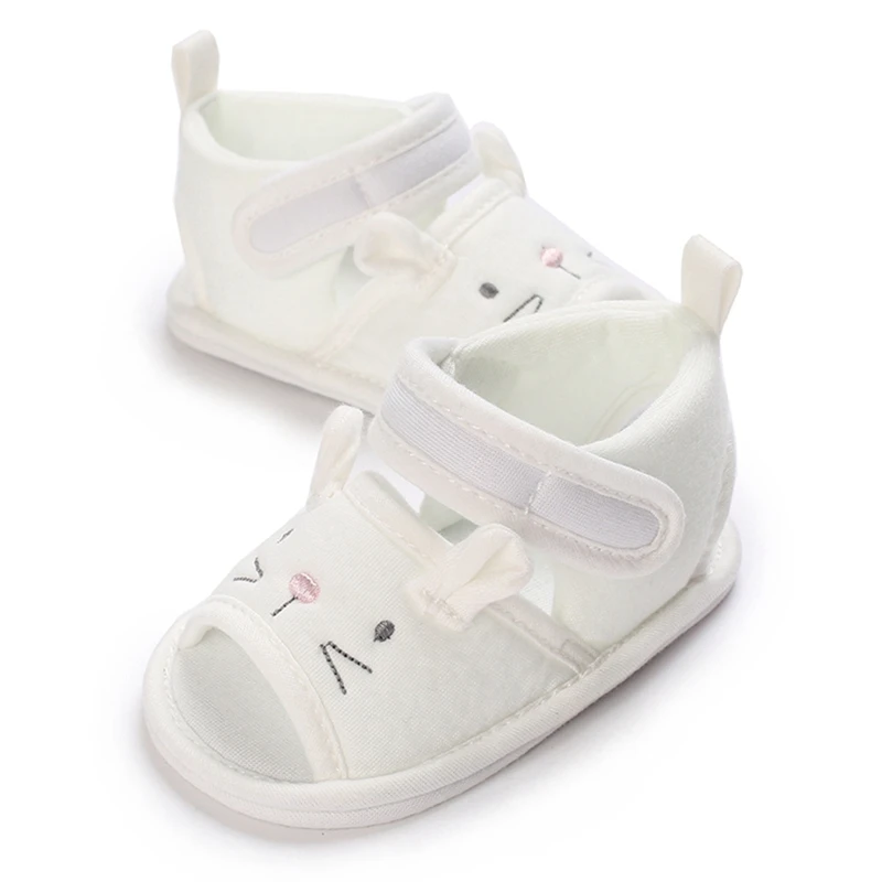 Baywell Summer Cute Baby Girls Sandals Shoes Flats Soft Sole Newborn Prewalker Shoes Anti-slip First Walker Crib Sandals