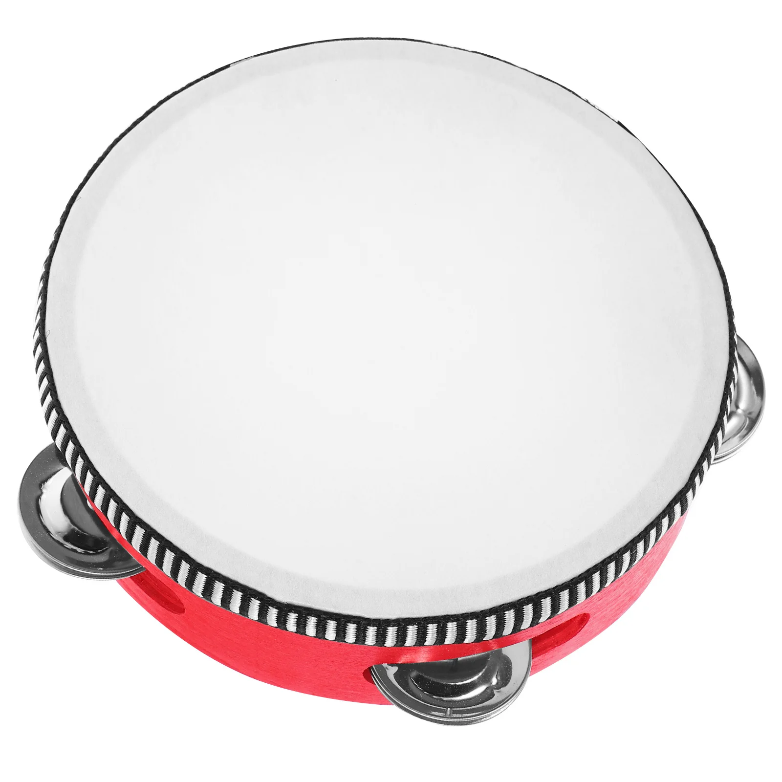 

Handheld Tambourine for Children Wooden Metal Construction Easy to Use and Learn Musical Instrument Hand Tambourine Bell