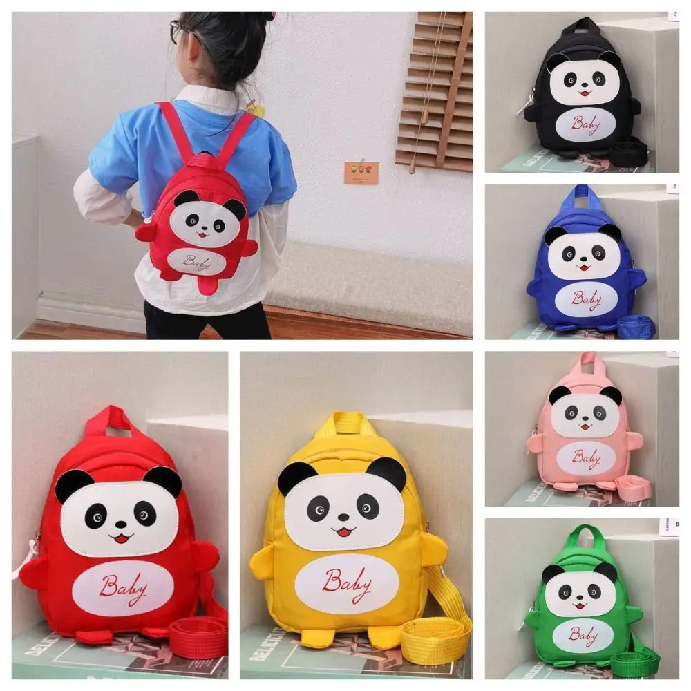 Mochila con Panda de dibujos animados para niños, Mini bolso escolar ajustable para niños, bolso escolar de doble hombro, mochila para jardín de infantes