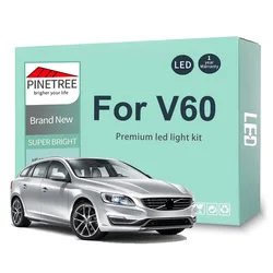 19Pc Led Interior Light Kit For Volvo V60 2010 2011 2012 2013 2014 2015 2016 2017 2018 LED Dome Map License Plate Light Canbus