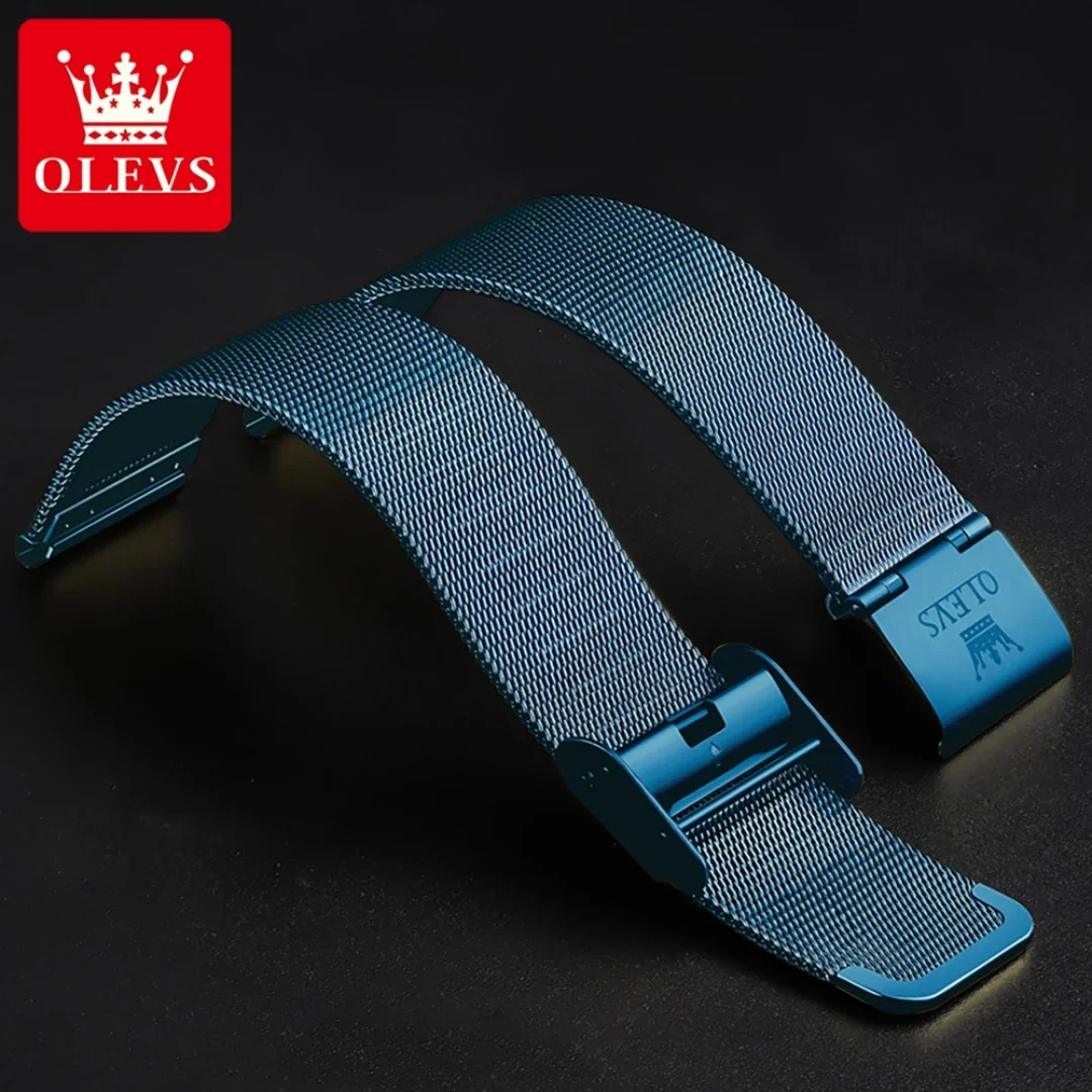 OLEVS 9954 쿼츠 패션 시계, 라운드 다이얼 합금 시계 밴드