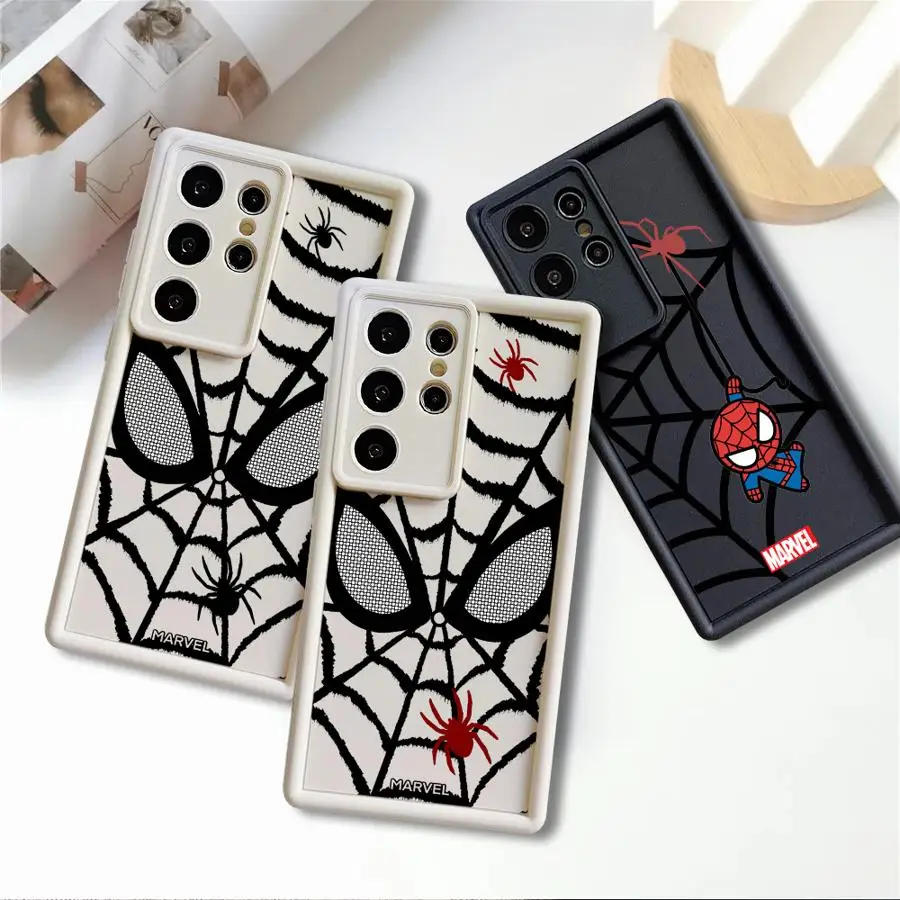 Marvel Sipider Man Phone Case for Samsung S22 S23Plus S20 S21 FE S24 S23 S22 S21Ultra S23 Ultra Cover Silicone