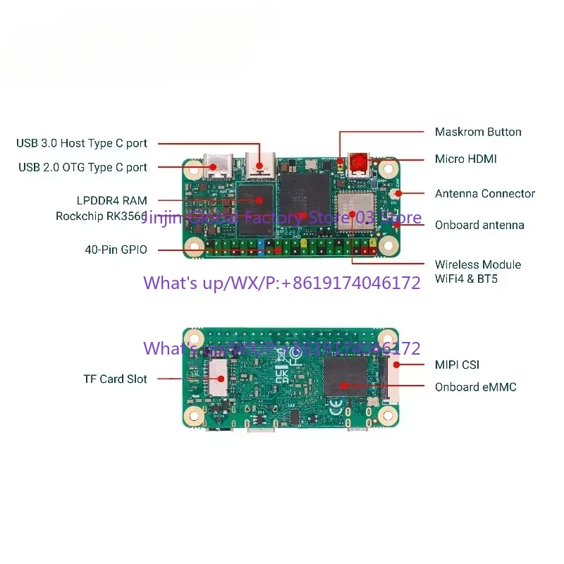 RADXA ZERO 3W quad-core mini high-performance development board RK3566 chip Cortex®‑A55  Delivery time: one week