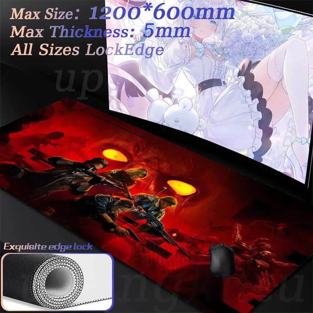 Desk accessories Gaming Black_Ops6 Mouse Purple art 900x400 XXL Pad Non-Slip C_call_of_Dutys Rubber Edge locking Anime Mousemat