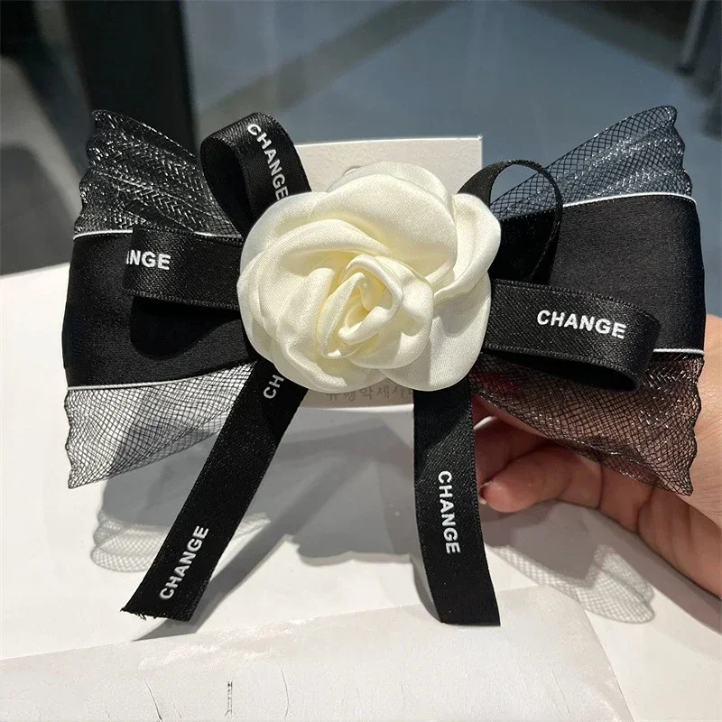 Fashion Elegant Rose Hairpin Women 2023 New Temperament Korean Headwear Flower Bows Hairclips Wholesale Accessories for