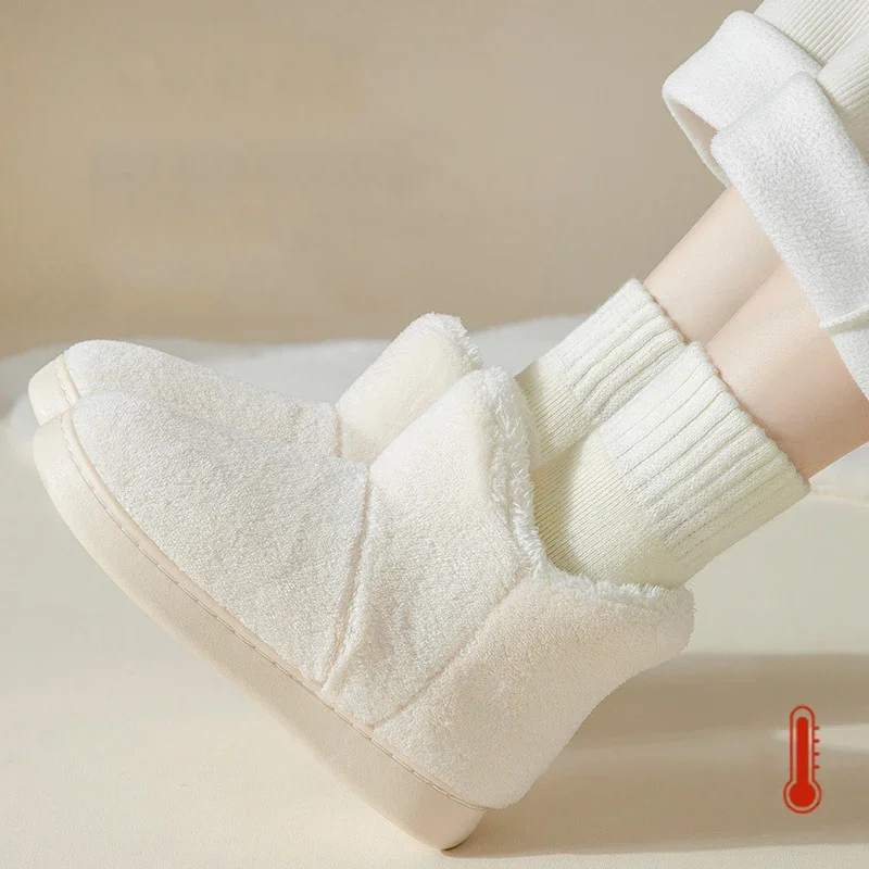 3 Pairs Wool Socks Women Winter Warm Thicken Snow Boot Markron Color Plush Hairy Soft Mid Tube Stockings Floor Sleep Socks White