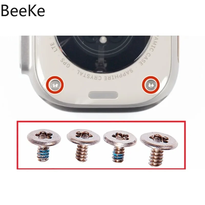 

4Pcs Button Screw For Apple Watch Ultra 1 2 Series 9 10 49MM Back Cover Battery Glass Rear Door Housing Screws Kits Replacement