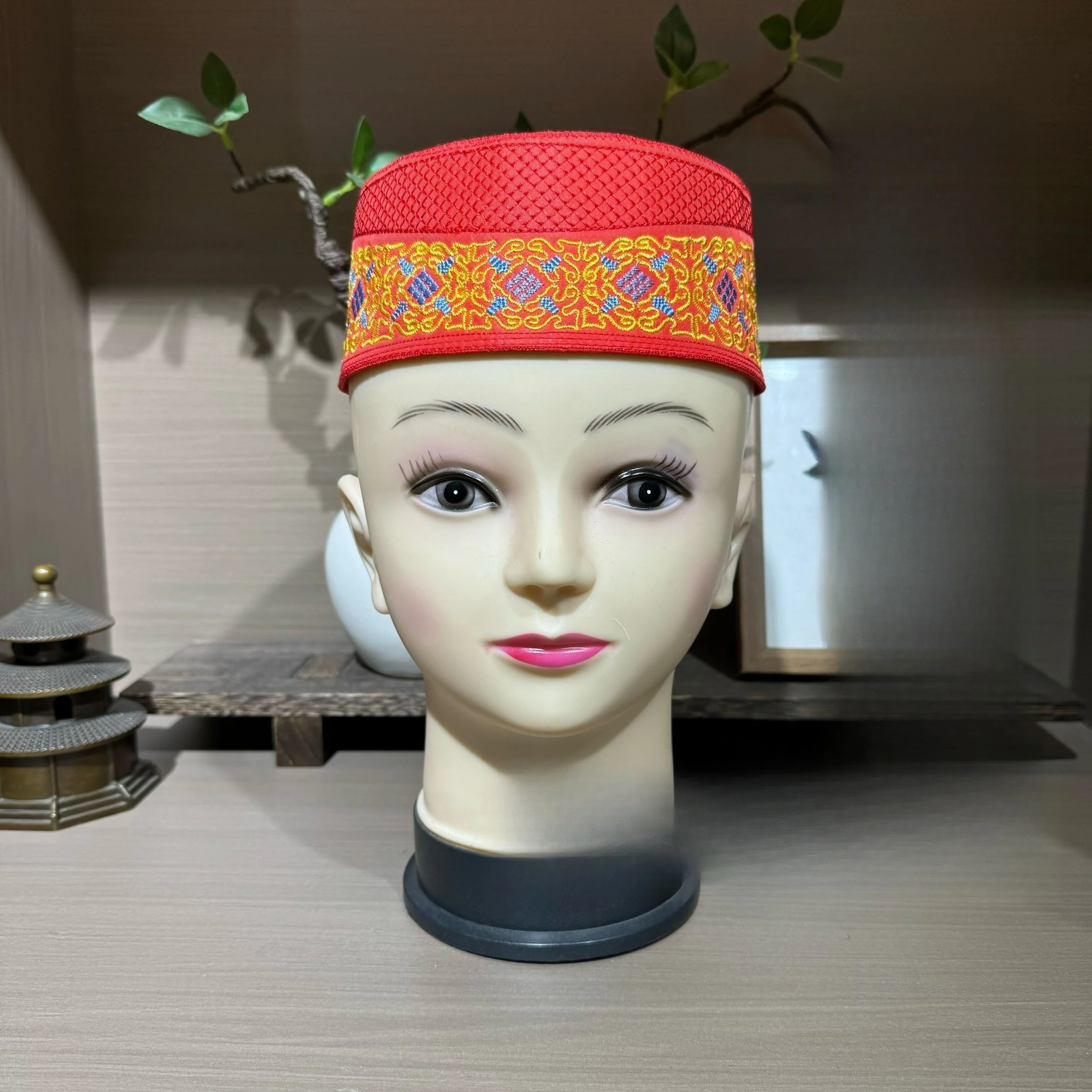 Muslim Men Boat Caps Coffee Ethnic Wedding Hats Embroidery High-end Lucky Headwraps Ourdoor Dancing Women Cap Height 7.5CM