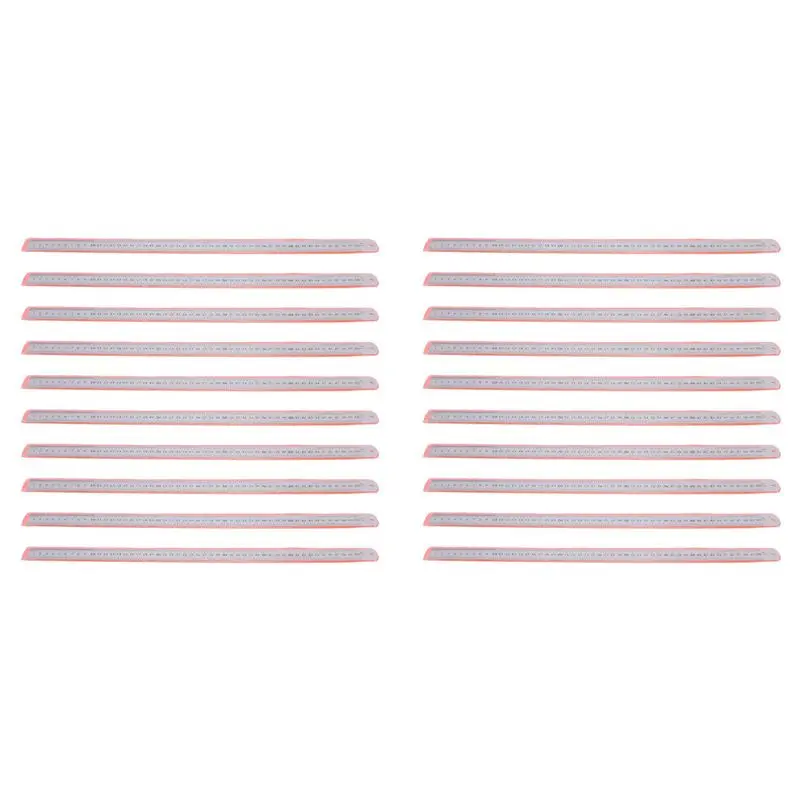 20X Groove Right Stainless Steel Metric Ruler 50 Cm Stainless Metric Ruler-AS55