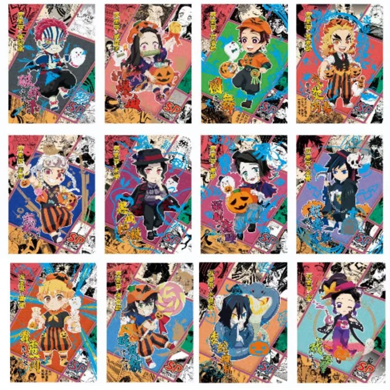 Demon Slayer Tanjirou Kochou Shinobu Kanae Tsuyuri Kanao Nezuko Tide Card Anime Figure Collectible Cards Toy Birthday Gift