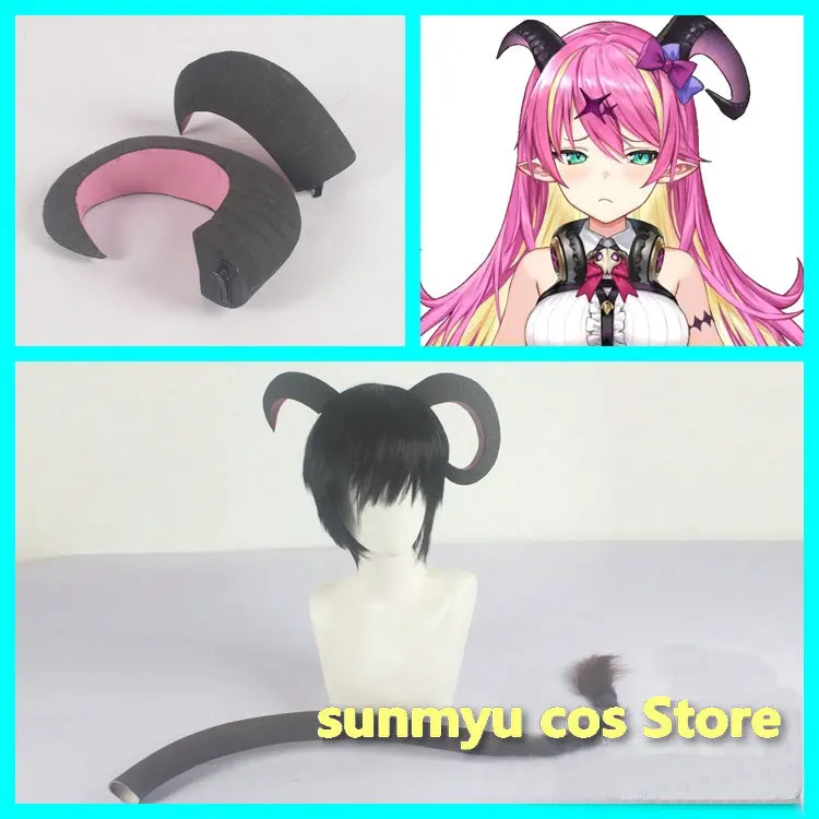 

Nijisanji VTuber Hololive Mano Aloe Cosplay Props headwear horns tail EVA material