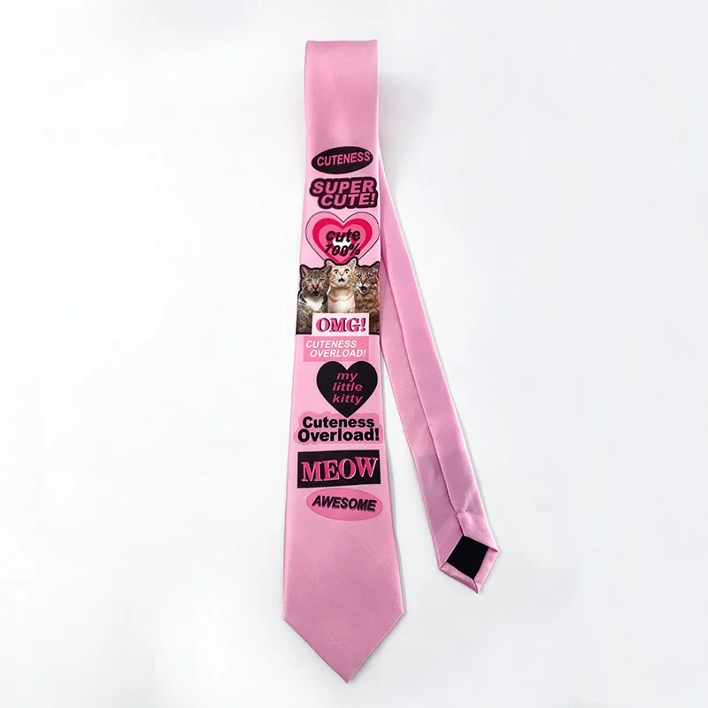 corbata-original-estilo-ins-para-hombre-y-mujer-con-tres-gatos-rosados-y-patron-de-flechas-accesorio-de-moda-para-adolescen