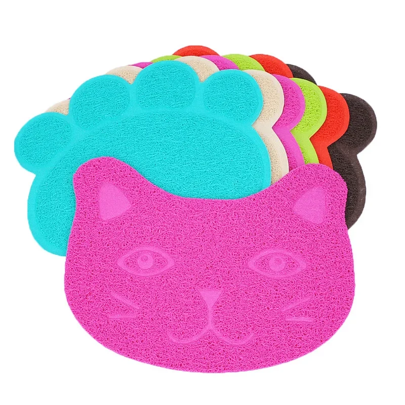 Waterproof Pet Mat High Resilience Fiber Cat Litter Layer Small Dog Bed Pad Kitten Face Pet Product Toilet Mat Cats Accessories