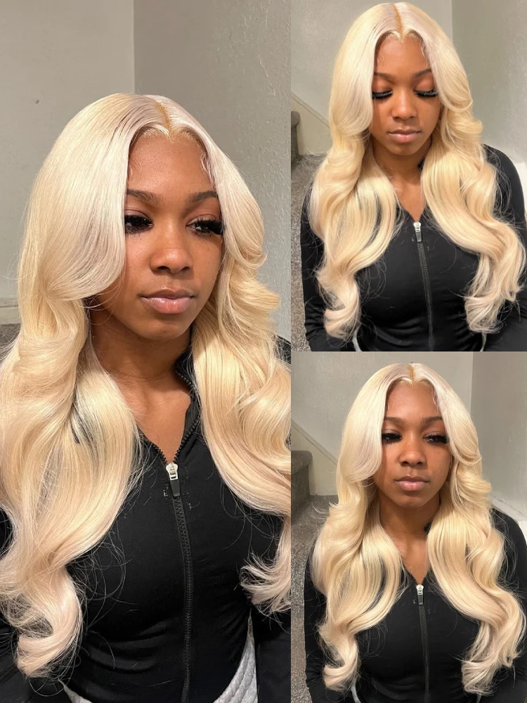 

250 Плотность 360 Парики фронта шнурка 100% человеческие волосы Парик фронтальной части шнурка 13x4 13x6 Объемная волна Медовый блондин 613 Парики из натуральных волос на шнуровке