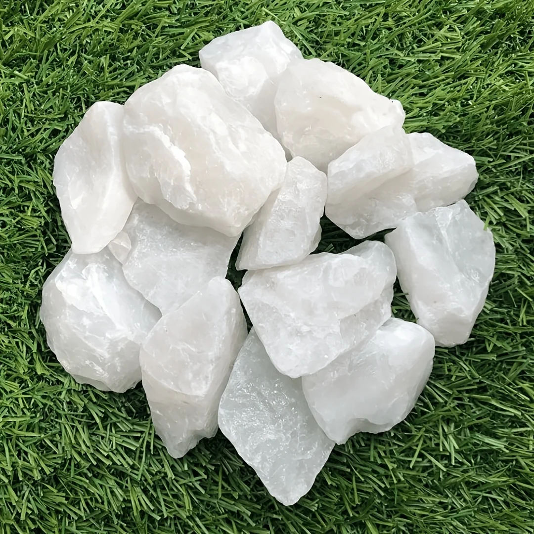 Natural White Salt Rough Raw Stone Unpolished Mineral Chunks, Raw White Salt Rough Stone Natural Unpolished Mineral Specimen