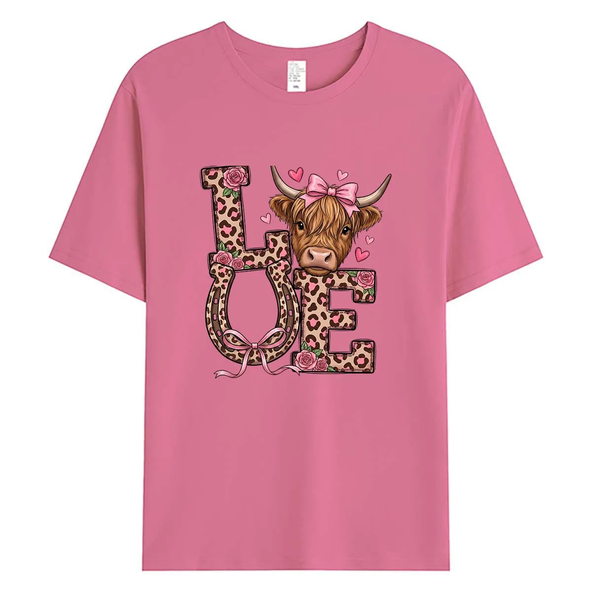 

Women T-shirt Summer Loose Fit New Graphic Print Fashion Soft and Breathable Crewneck Female Tops Short Sleeve Tshirt Cotton Tee