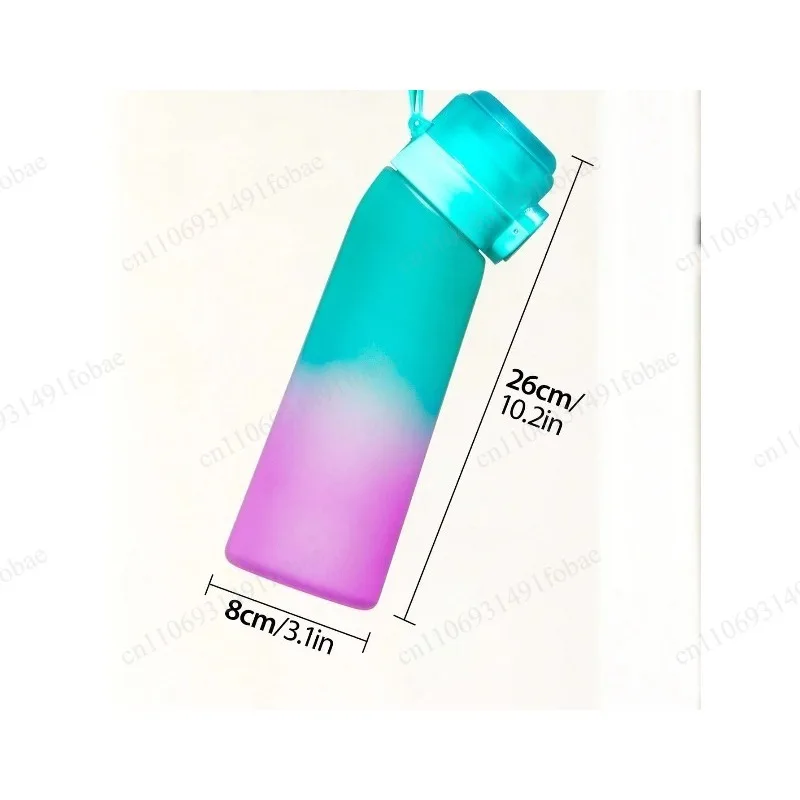 

7pcs Gradient Air Water Bottle With 1PC Random Bear Shape Scented Flavor Pods Drinks Bottles Outdoor 0 Sugar 0 Calorie Water Cup