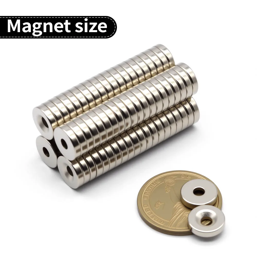 12x3-3mm Super Strong Neodymium Magnet N35 NdfeB Permanent Magnetic imanes Round With Holes Powerful Magnets Refrigerator Magnet