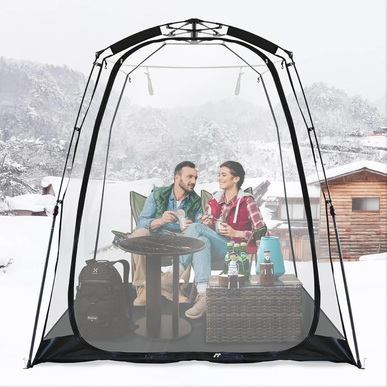 

Pop Up Bubble Tent Portable Outdoor Camping Dome Igloo Transparent Screen House for Garden Beach Travel Lightweight Weather