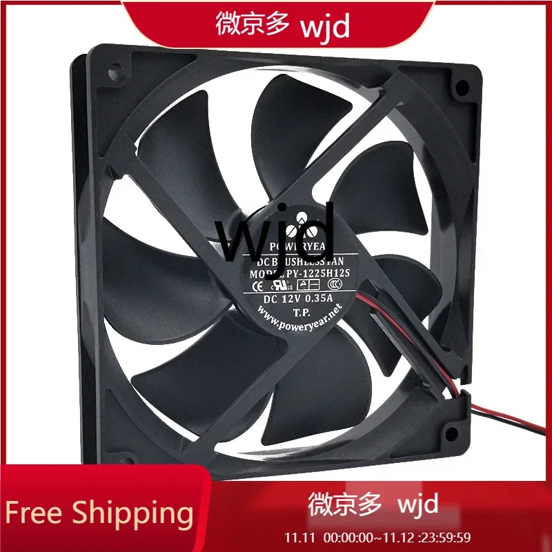

Вентилятор охлаждения Y P 120*120*25 мм POWERYEAR PY-1225H12S DC12V 0.35A 12025 для корпуса ПК, 12 см