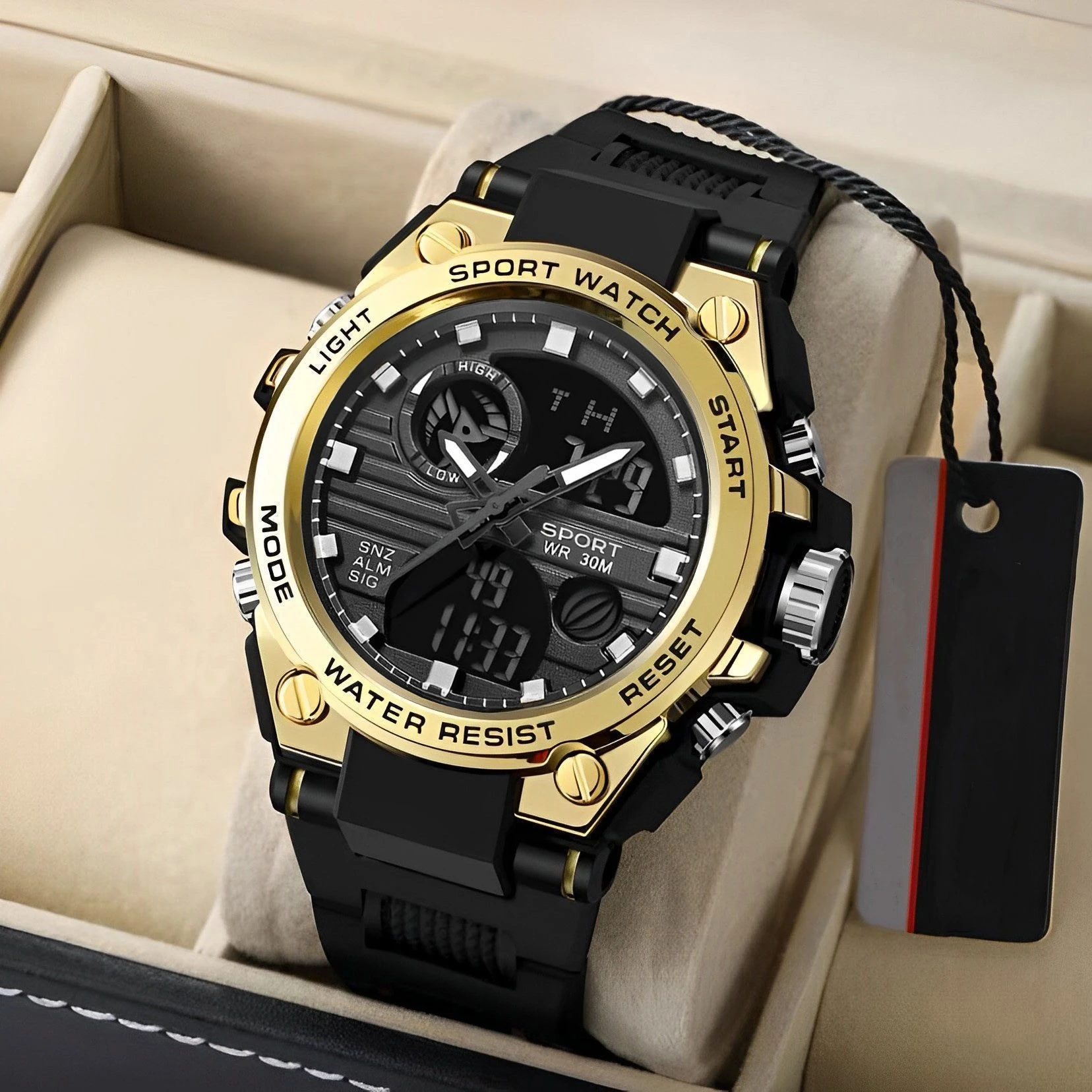 New Electronic Watch with Night Light Dual Display Multifunctional Watch for Boys, Students, Teenagers, Outdoor Sports Trend