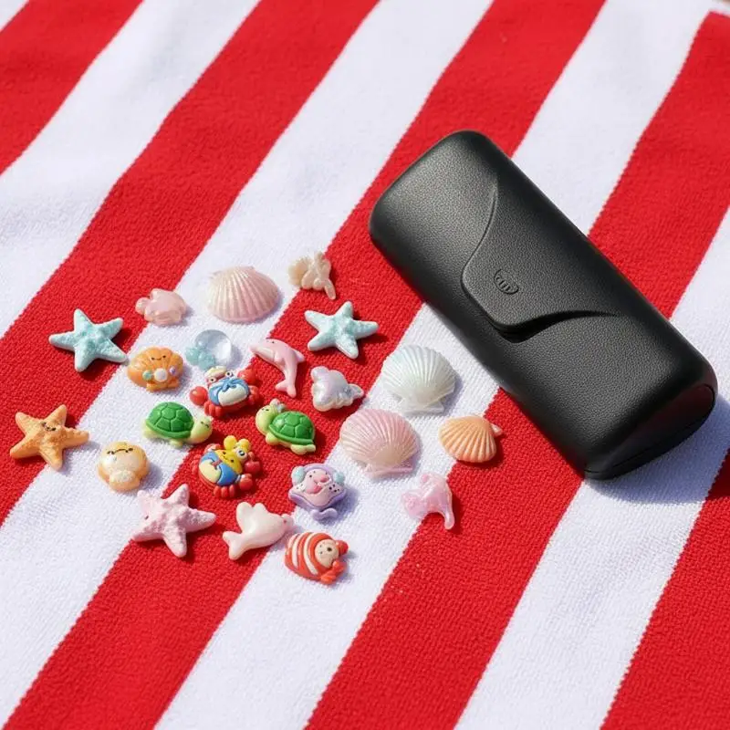 10pcs Marine Ocean Themed Shoe Charms Set Cute Cartoon Sea Animal Shoe Decorations For Clogs Sandals Kids Beach Party Gifts