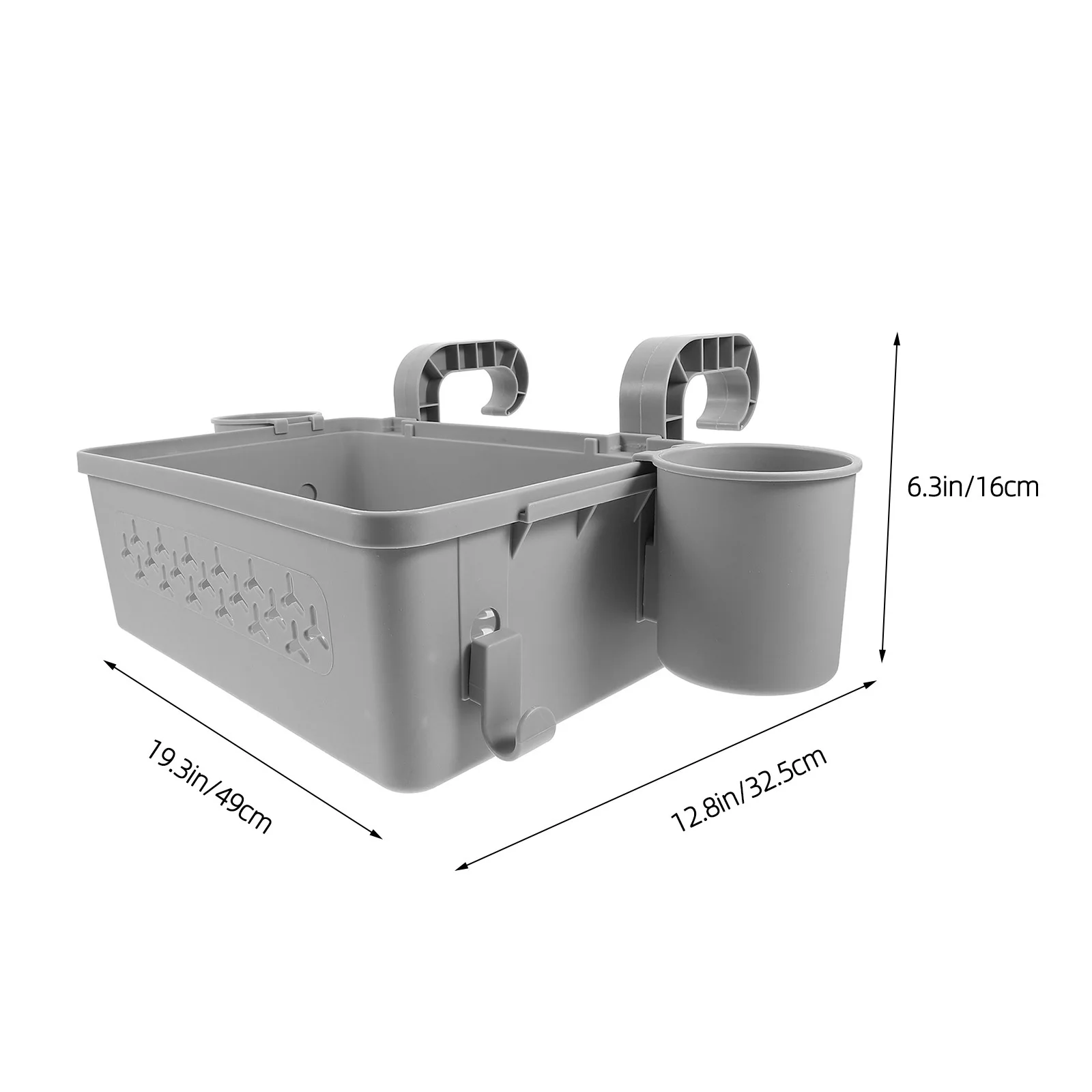 1Set Outdoor Pool Storage Basket Hanging Towel Organizer Detachable Plastic Container for Poolside Essentials Stylish Design