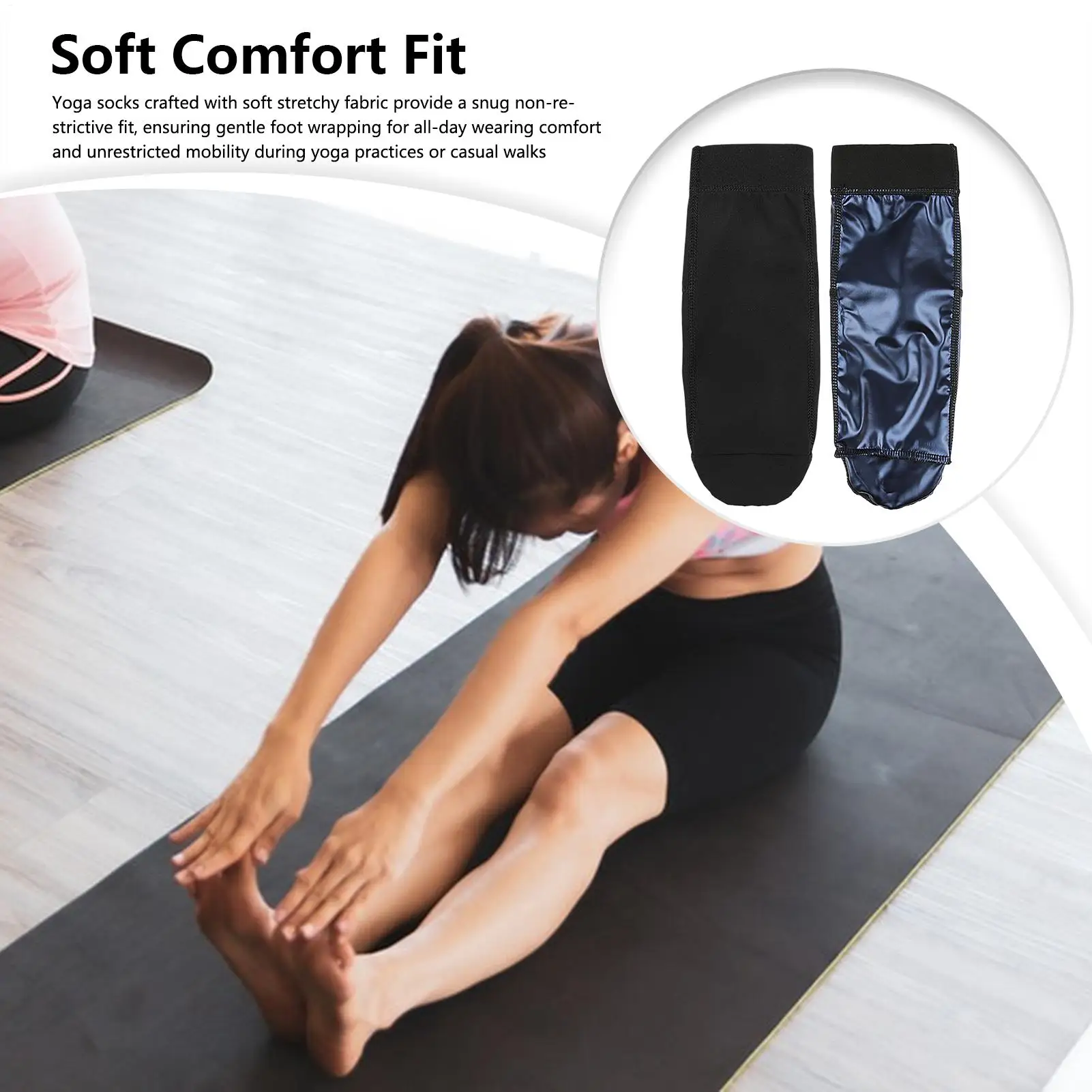 إمرأة جوارب بيلاتيس قدم التعرق جوارب ساونا بيلاتيس اليوغا طاقم للبالغين النساء الرجال تجريب رياضة الرقص المنزل الشاطئ المياه #2