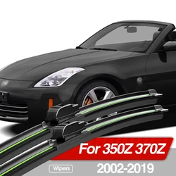 For Nissan 350Z Z33 370Z Z34 2002-2019 Front Windshield Wiper Blades 2pcs Windscreen Window Accessories 2003 2005 2007 2009 2015