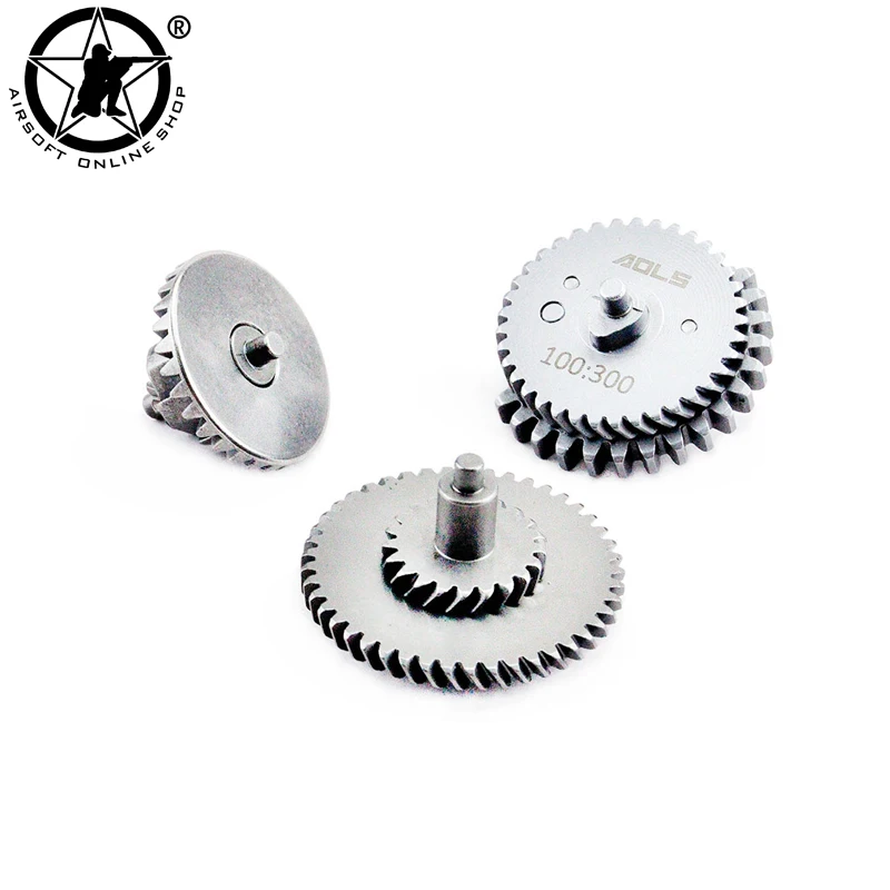 AOLS CNC Machining 12:1 13:1 16:1 18:1 Gear set Steel Low Noise High Torque with 9 Teeth Sector Gear for V2 V3 Gear Box Upgrade