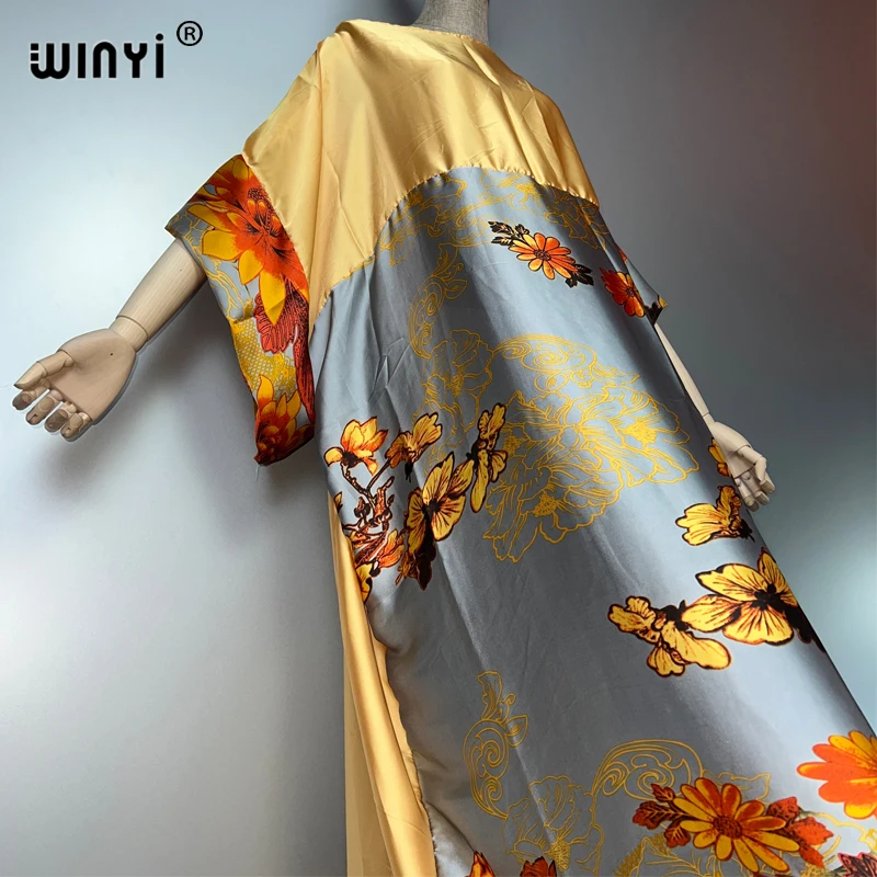 WINYI été fête robe de soirée dubaï luxe femme ample imprimé caftan femme musulmane vêtements vacances robe de plage mode Caftan