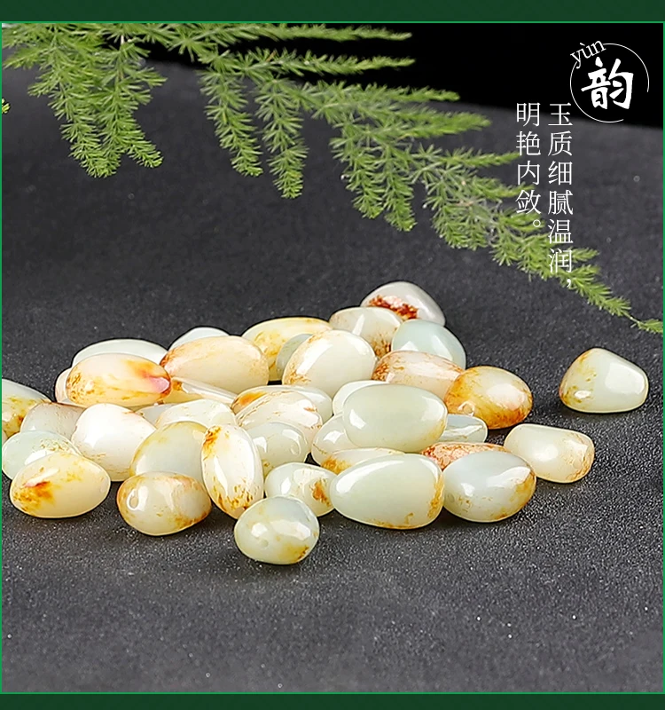 

Grade A Raw Hetian Jade Stone With Skin Nephrite Tumbled Stones Beads For Jewelry Making Diy Bracelet Necklace Accessories