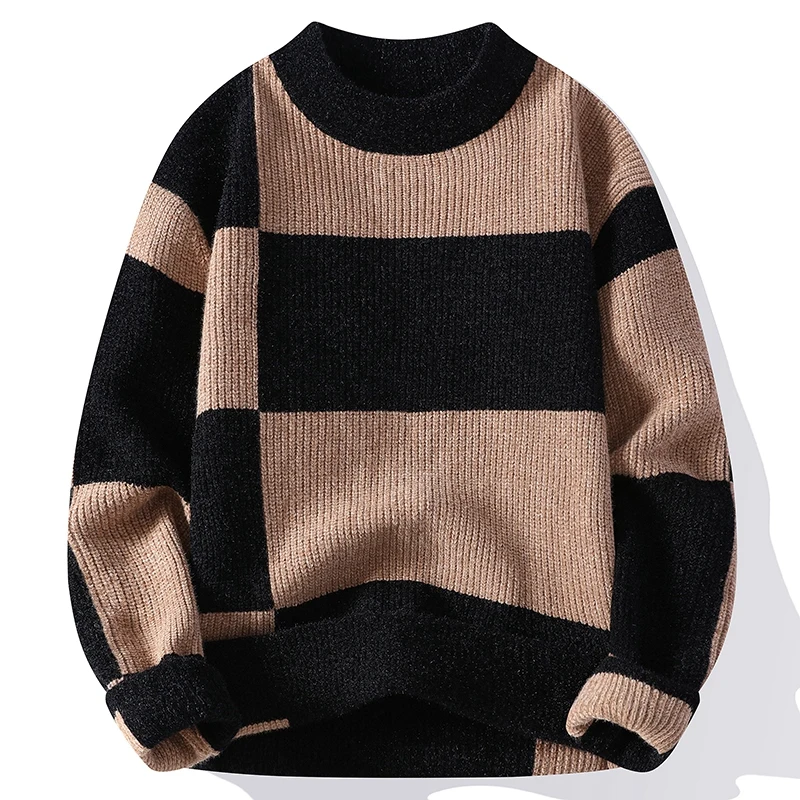 2023 Winter korea style High Quality Fashion thicken Sweater Men's Casual Warm Sweaters Men Comfortable pullovers male M-4XL