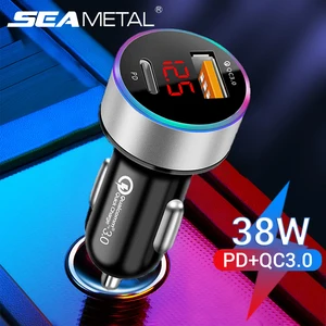 Vôn kế đèn LED của Seametal -car, nhẹ hơn, tải nhanh, PD, USB, QC3.0, 12V -24V, 38W 12 Doanh số nhẹ hơn Voltimeter - №9