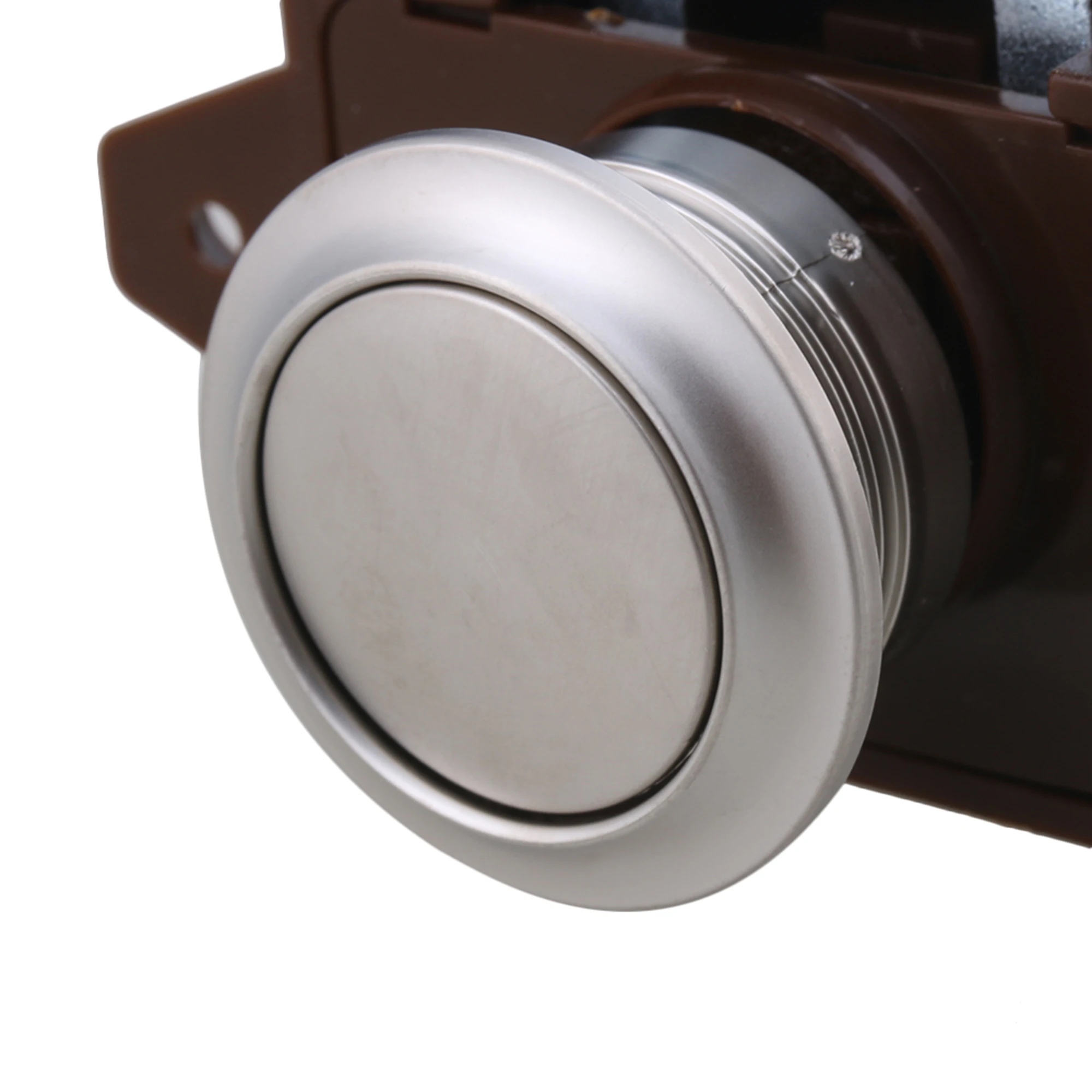 3 Sets Zinc Alloy Push Button Cabinet Latch 5.4x4.5cm Brown for Cabinet Doors