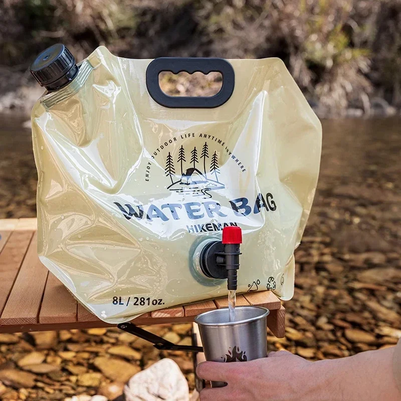 

8L Big Capacity Folding Water Bag Camping Outdoor Mini Portable Water Bag For Survival Or Emergency Supplies