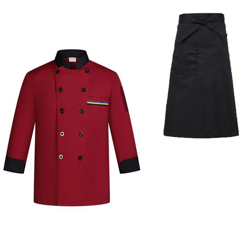 Western Restaurant Chef Jacket Summer Men's Hotel Cook Jacket Restaurant Work Clothes Coat Bakery Bake Cooking Shirt Work Tops