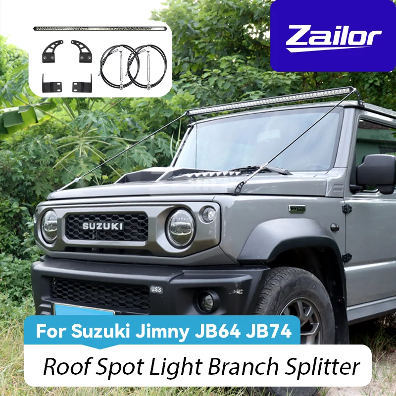 For Suzuki Jimny Sierra JB64 JB74 Roof Spot Light Branch Splitter Separation Front Windshield Branch Lines Car Accessories