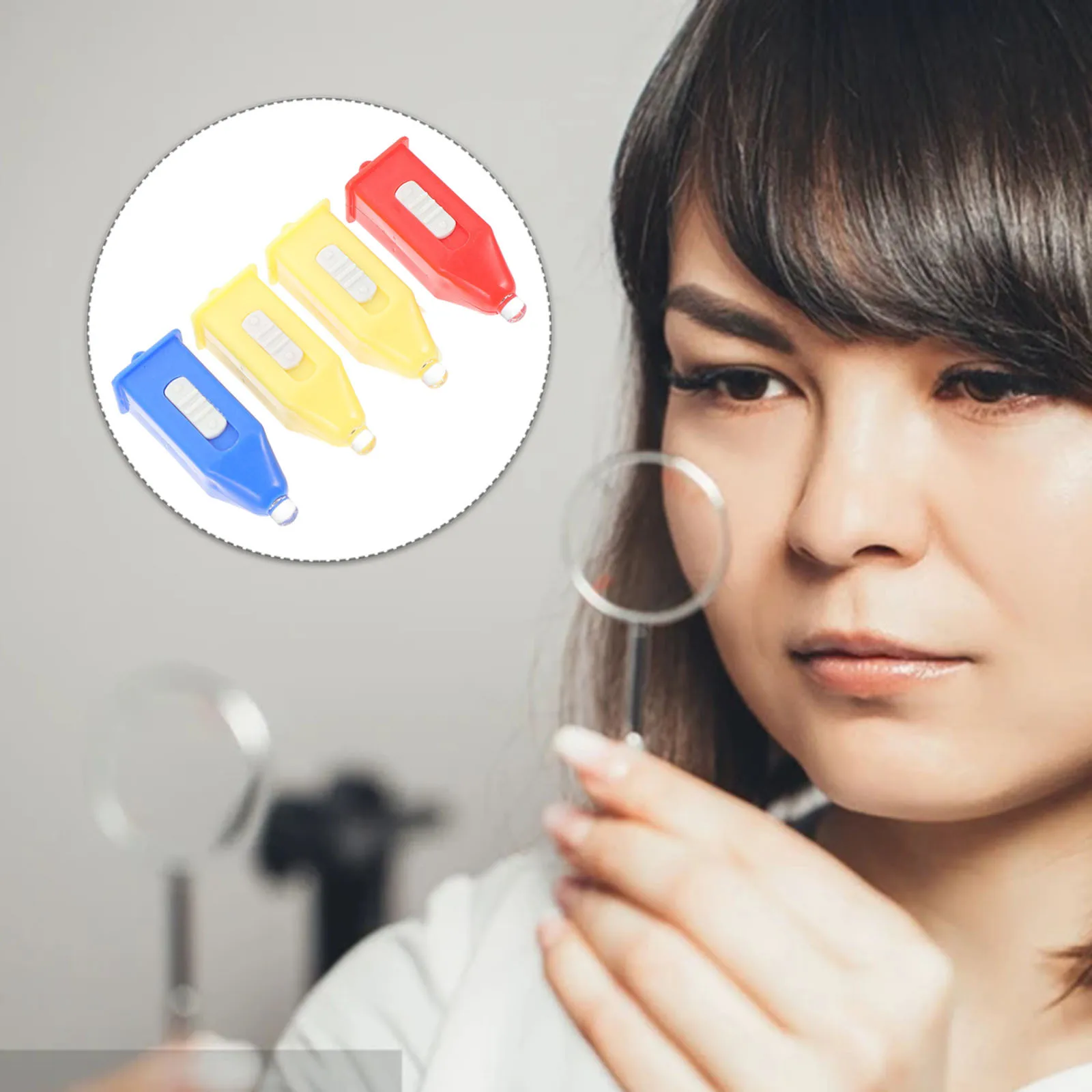 4 قطعة مكافحة نظارات اختبار مصباح اختبار البلاستيك كشف ضوء للنظارات كشف ضوء حماية العين استخدام الشاشة الرقمية #4