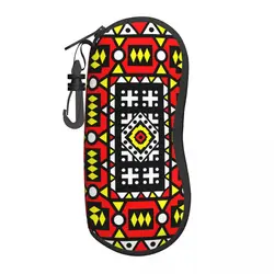 Custom Kizomba Samakaka Ankara Shell Eyeglasses Protector Cases Cute Sunglass Case African Pattern Wax Design Glasses Bag